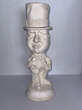 Vintage W.C. Fields Chalkware Statue - 16” Hollywood Comedian Collectible